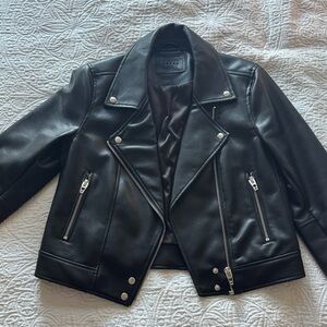 Black Leather Biker Jacket